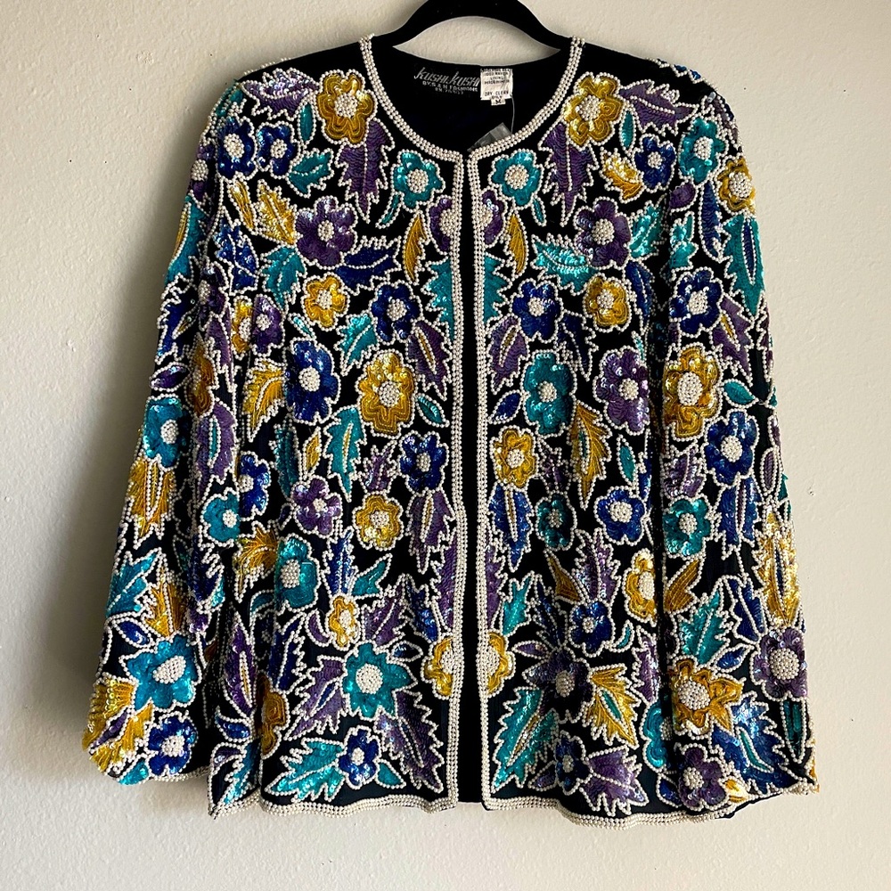 Vintage Sequin Blazer Jacket